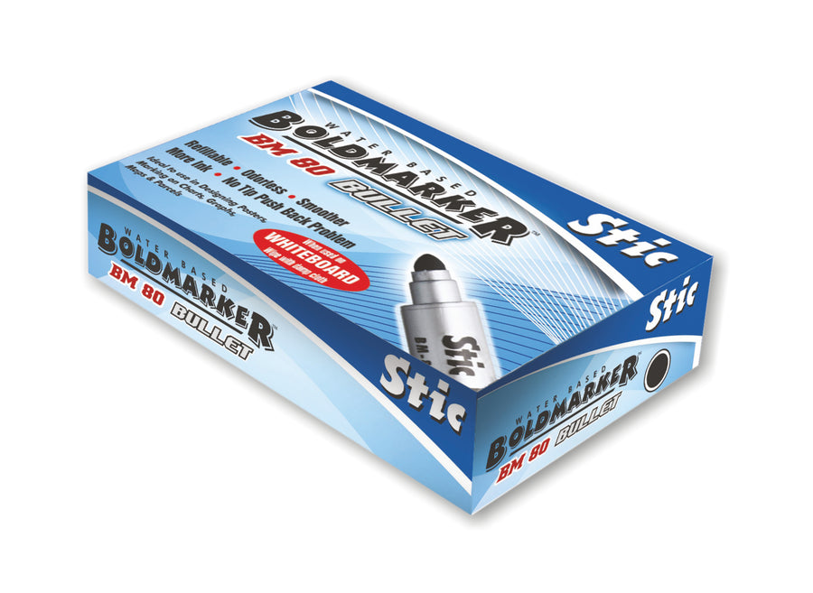 Boldmarker Water Based Bullet Tip Pen (Pack of 10)