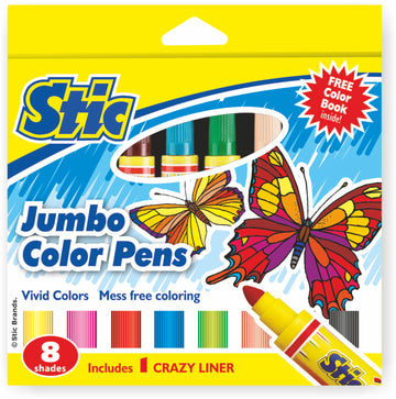 Jumbo Color Pens 8 Color Set