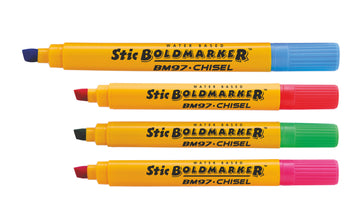 Boldmarker Water Based Chisel Tip Pen - Assorted