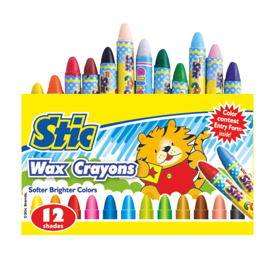 Wax Crayons 12 Shades Set