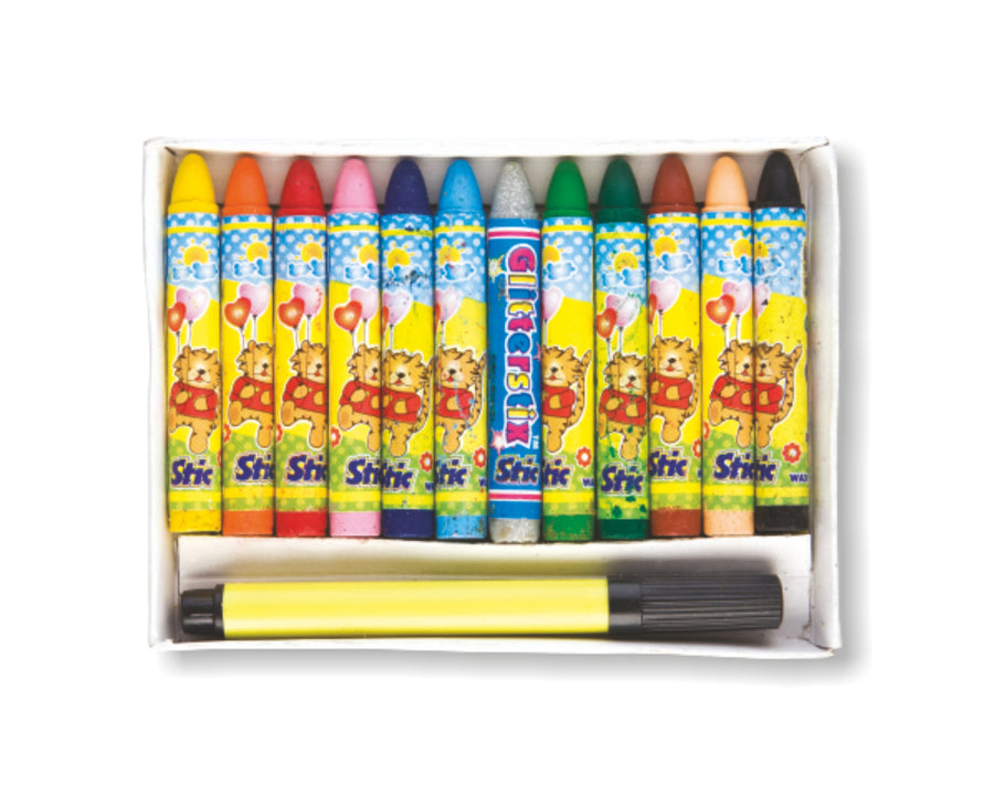 Wax Crayons 12 Shades Set