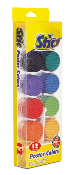 Poster Colors - 12 Shades -12.5ml – Stic Art and Craft