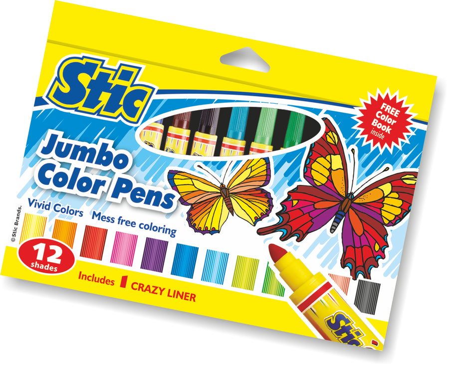 Jumbo Color Pens 12 Color Set