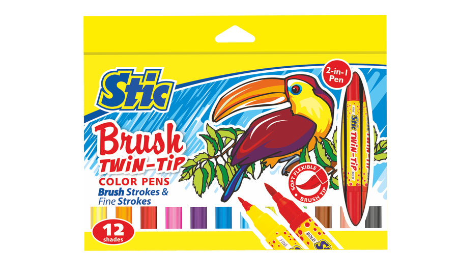 Twin Tip Color Pen  - 12 Shades