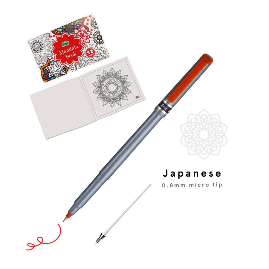Hi Fi Fineliner pens Set of 25 Shades with 1 Mandala Book