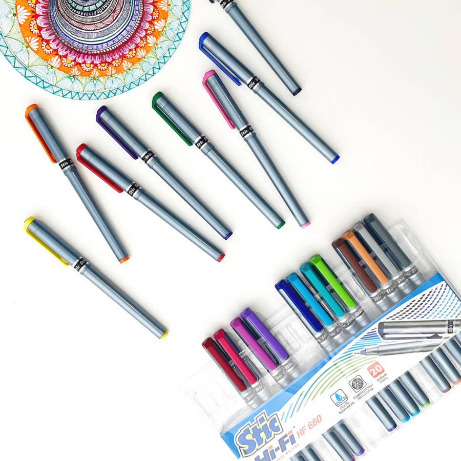 Fineliner best sale coloured pens