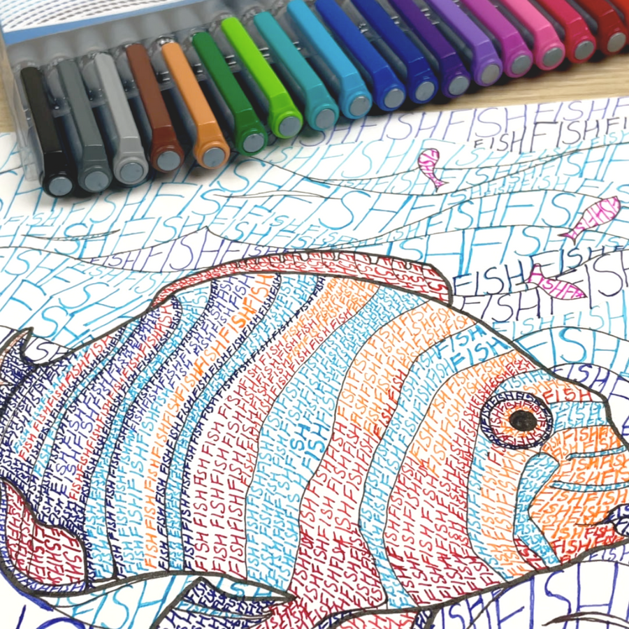 HiFi Fineliner Set of 20 colour pens